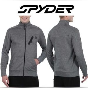 Spyder Active Men’s Full Zip Chest Pocket Jacket Gray Size M